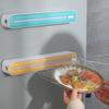 2 In 1 Cling Wrap Cutter Cling Film Storage Suction Cup Food Wrap Dispenser Slider Cutter Saran Wrap Organizer Kitchen Tool