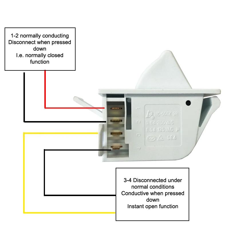 Refrigerators Fridge Freezer Door Light Switch Automatic Reset Compatible