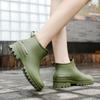 Summer New Women's Fashion Slip-on Sleeve Waterproof Outdoor Leisure All-match Non-slip Womens Rain Boots Water Shoes Size 36-41