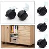 Nylon Cart Casters Black Swivel Plate Casters Portable Luggage Wheel  Office Computer Chair