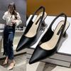 Women's Pointed Toe Slingback High Heels Summer Open Toe Sandals