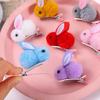 1 Pair Winter Plush Bunny Hairpins Hair Clips Vivid Color Creative Shape Adorable Sweet Hairpins Hair Accessory for Kids