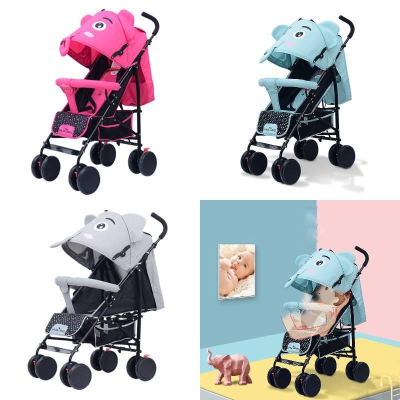 Stroller Ultra Kids Lightweight Foldable Convertible Seat One Button Rotation