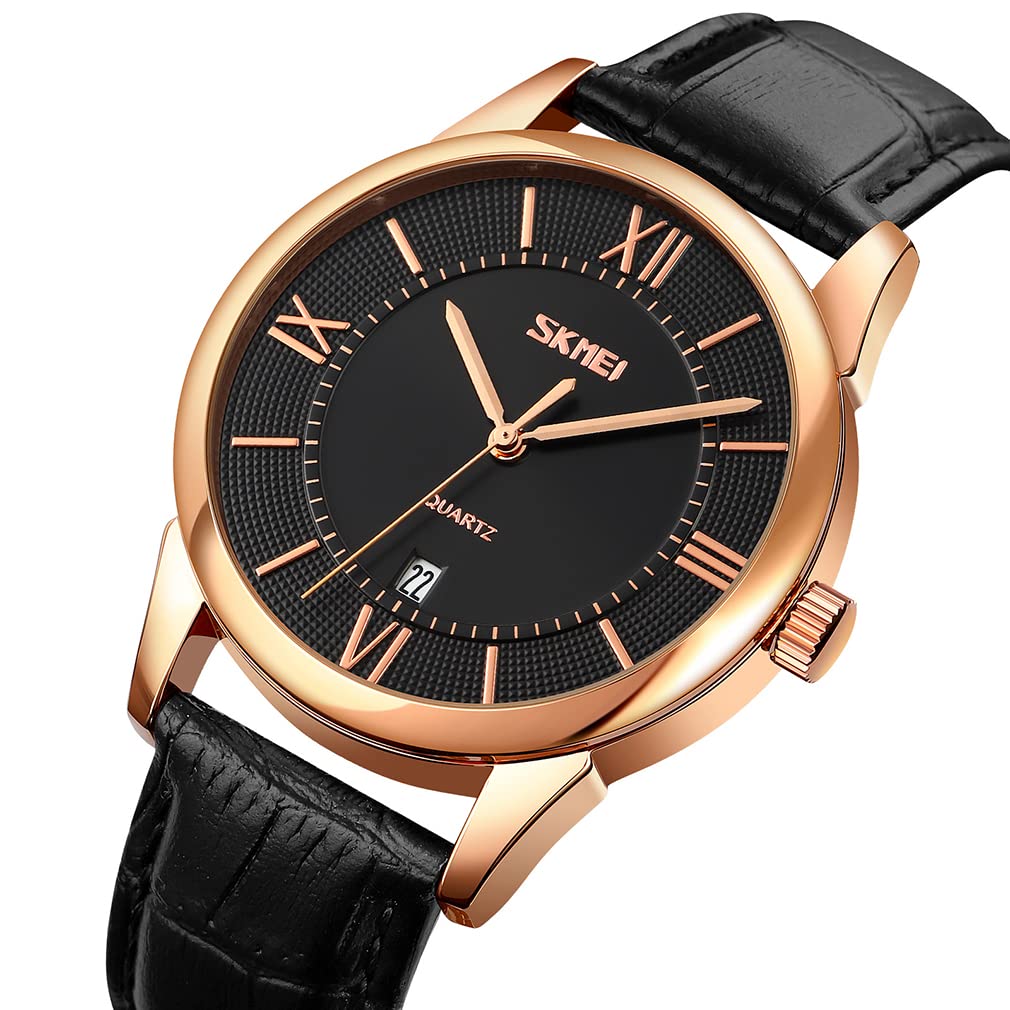 Hand Leather High School Black Watch for Men Men's Watch, Simple, Stylish, Watch, Men's Watch, Classic, Black, Strap, Waterproof, Brand, Business,