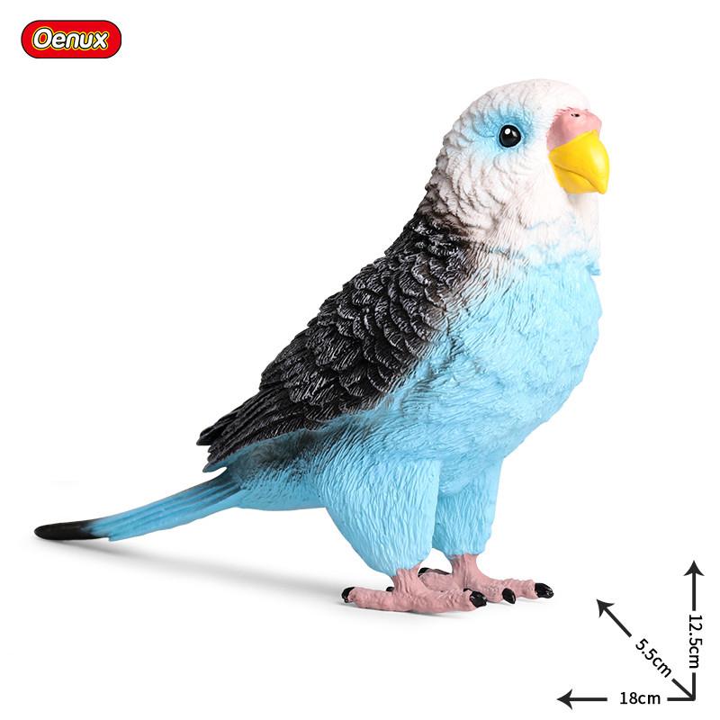 Oenux Bird Nest Animals Peacock Parrot Trogon Hornbill Owl Model PVC Action Figures Big Garden Decoration Cute Kids Toy Gift