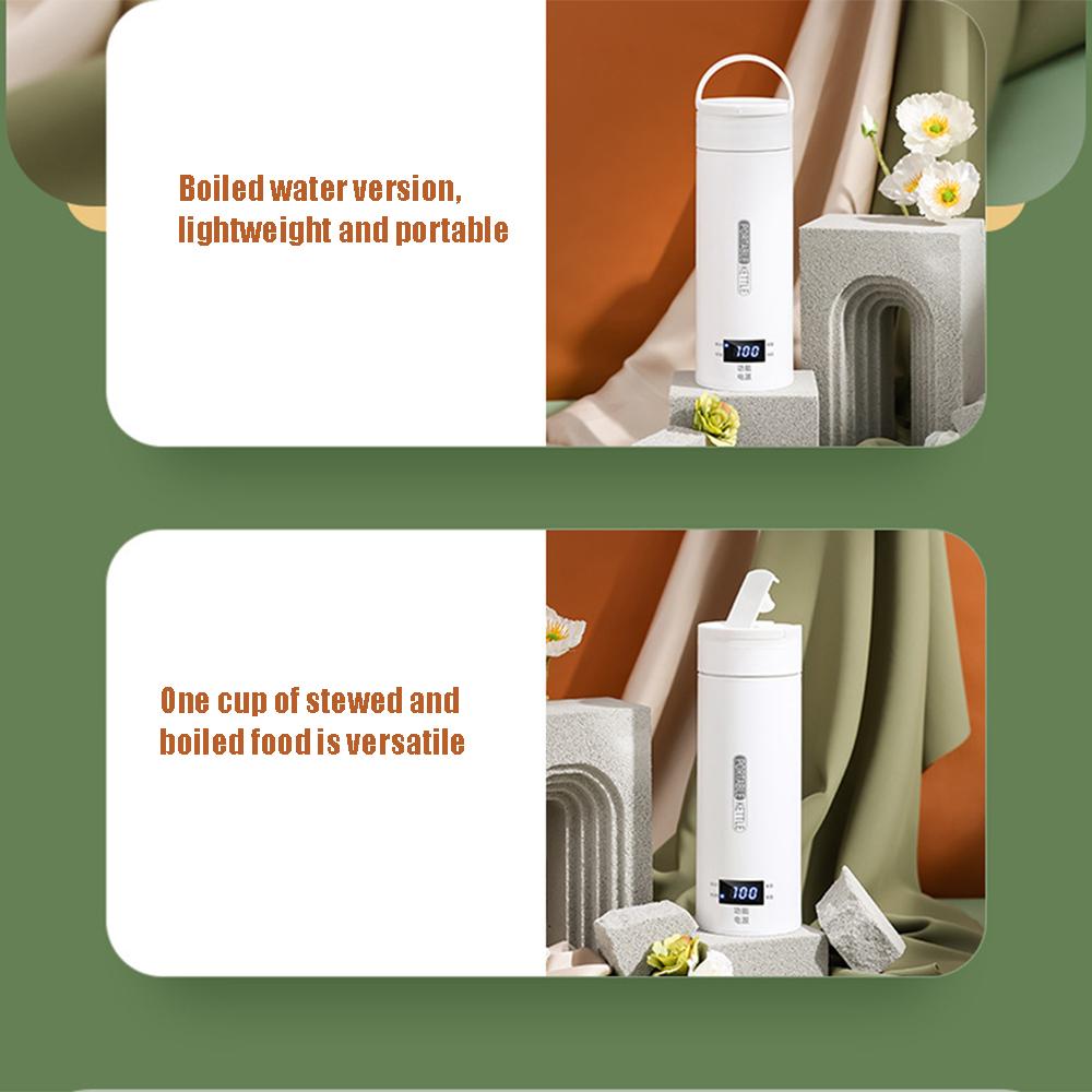 450ML Portable Electric Kettles Tea Coffee Kettle Mini Travel Boil Water Stewable Keep Warm Appliances Thermo Anti-Scald