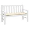 VidaXL Garden Bench Cushion, Bench Cover with String Ties, Waterproof Outdoor Cushion, Cream 120x50x7 Cm 361585