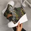 Women Sneakers Hidden Wedge Invisible Heel Canvas Shoes for Women Increased Breathable Platform Sneakers Women  De Mujer