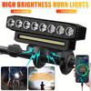 LED Bike Headlight with 130DB Bell Bicycle Front Light Rechargeable Power Bank Multi-models Cycling Lamp for Mountain Road Bike