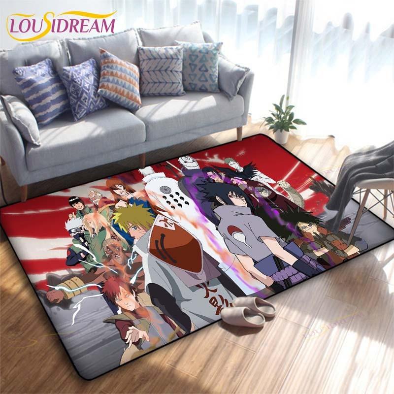 Anime Naruto 3D Printing Rug for Kitchen Doormat Bedroom Carpets for Living Room Laundry Bathroom Non-slip Floor Mat