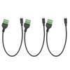 3pcs Micro USB 5 Pin Male To 5 Pin Screw with Shield Solderless Terminal Plug Adapter Cable