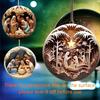 12 Pcs Nativity Scene Ornament Round Wooden Birth of Jesus Christian Keepsake Religious Hanging Pendant for Christmas Home Car Decor