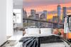 Photomural Lower Manhattan Skyline And Brooklyn Bridge Smooth Vinyl 90x60