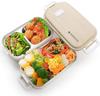 1600ml Large Capacity Lunch for High School and Commuters Two-Tier Box, Leak-Proof, Stylish, Lightweight, Microwave-Safe, Women, Men, Students,