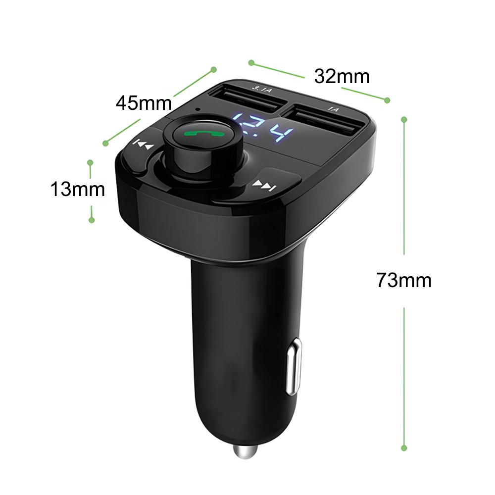 Dual USB Car Charger Bluetooth 5.0 Car Kit FM Transmitter Audio MP3 Player Autoradio Handsfree Charger 3.1A Fast Charger