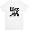 The Kinks 60s Music Унисекс Футболка из качественного хлопка белого цвета.