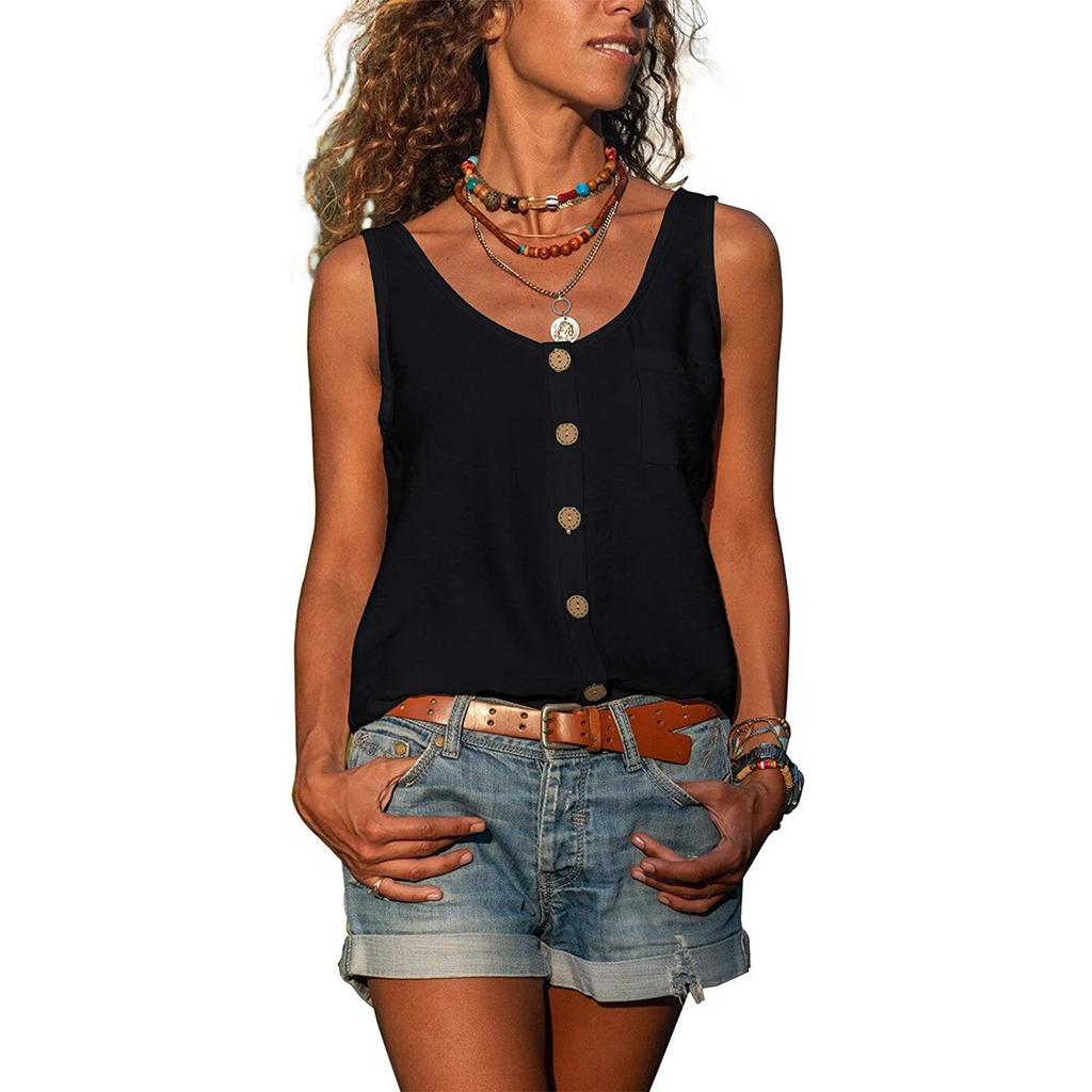 Ladies Fashion Sleeveless Casual Casual T-Shirt Tank Top For Womens Summer Camisole Tops