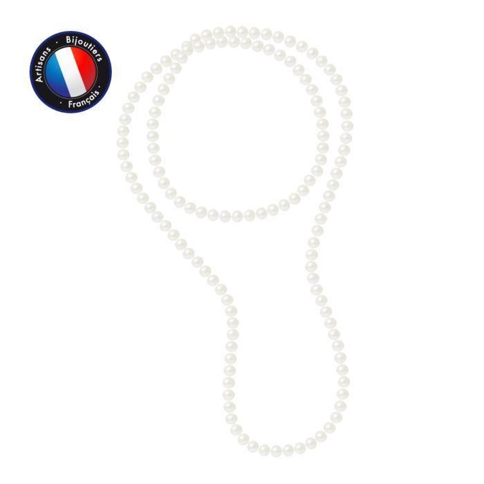 Necklace - Perlinea - AAA+ Freshwater Cultured Pearl - 9-10 Mm - Natural White - 120 Cm