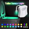 16 Colors Motion Sensing Automatic Toilet Night Light Toilet Bowl Seat Night Light Battery-Operated