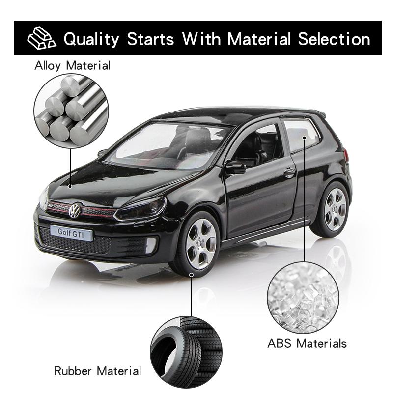 Volkswagen Golf GTI 5 Inch Metal Car Simulation Diecast & Toy Vehicle RMZ City 1:36 Alloy Model Gifts For Children