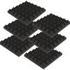 Sound-Absorbing Sheet, Soundproofing Wall Material, Pyramid Shape, 30x30cm, Set of 6, Urethane Foam Panels with Adhesive Sheet, Room Acoustic