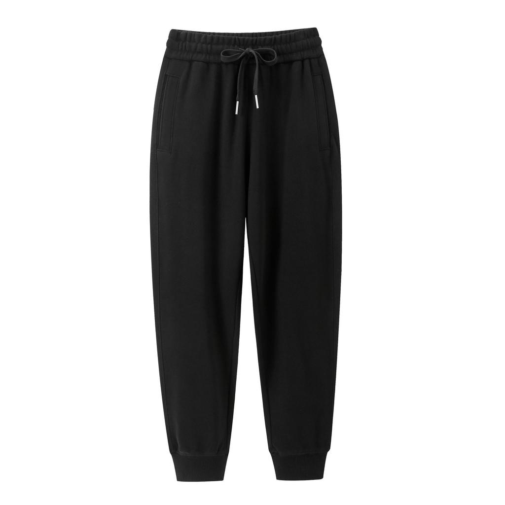 Women's Heavyweight Cotton Skinny Sweatpants - 380G, Washed, Fashion Casual, Spring/Autumn, Draping Style.