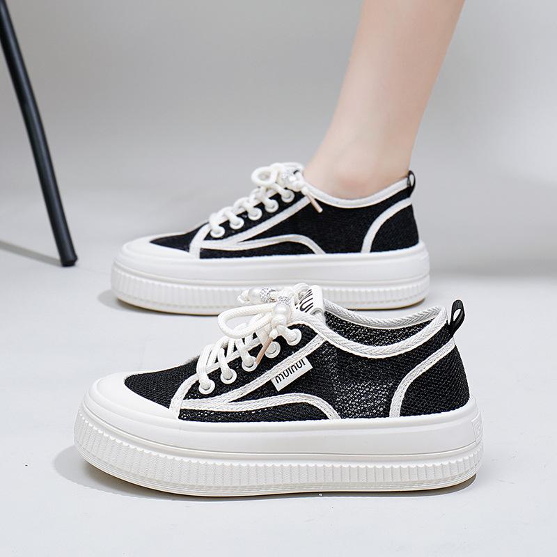 Little White Shoes Women's 2024 New Autumn Student Korean Version Versatile Casual Ins Shoes Platform Fashion Board Shoes KT2651