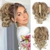 Ponytail Wig with Large Grip Clip, Natural Synthetic Fiber Ponytail Braid, Fashionable Fluffy Large Wave Short Ponytail
