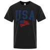USA Letter Flag Hip Hop Printed Men Women T Shirts Crewneck S-XXXL Clothing Loose Tshirt Street Casual Tee Shirt 80529