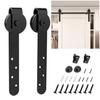 1 Set Mini Barn Door System Slide Kits Smooth Silent Top Mount Hanger Track Closet Cabinet Sliding Barn Door Hardware Kits