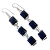 Natural London Blue Topaz Handmade 925 Sterling Silver Earring 2.60" S8h56