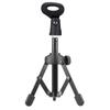 MS12 Mini Foldable Adjustable Desktop Microphone Stand Tripod with MC4 Mic Clip Holder Bracket for Meeting Lectures Podcasts