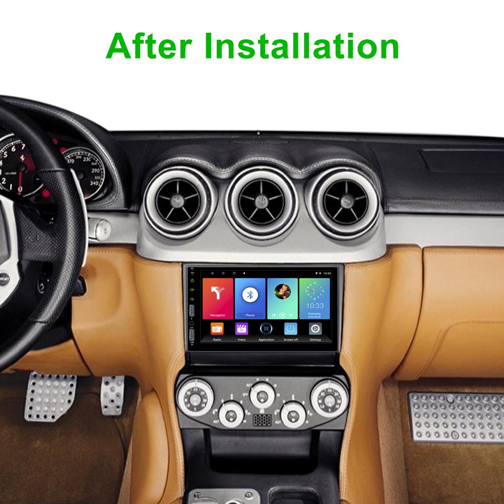 icreative 7 Inch 1+16GB/2+32GB Car Radio Android WiFi GPS FM Radio Car Player MP5 Central Control Full Screen 2 USB All-in-one Machine Universal Radio