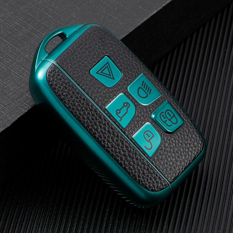 For Land Rover Range Rover Sport Evoque Freelander2 For Jaguar XF XJ XJL XE TPU Leather Car Key Cover Case Shell Holder Protector