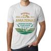 Men’s Vintage Tee Shirt Graphic T Shirt Mountain Explorer Amazonas Vintage White