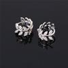 Fashionable Branch Diamond Earrings, Simple and Elegant Willow Leaf Earrings