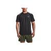 Under Armour Phantom Run Solid Logo Breathable Short Sleeve T-Shirt Men Tops Gray 1367535-010