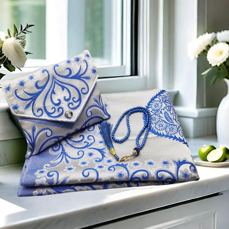 3PC Jacquard Pattern Prayer Mat Middle East Muslim Travel Prayer Mat Set Portable Multiple Options Available