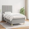 3142289 vidaXL Divan Bed with Mattress Light Grey 80x200 Cm Fabric