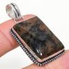 Natural Honey Dendritic Gemstone 925 Sterling Silver Gift Pendant 1.85" N9a81