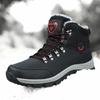 2024 Winter Men Hiking Boots Waterproof Ankle Snow Boots Men Sneakers Outdoor Non-slip High Top Plush Warm Leather Shoes