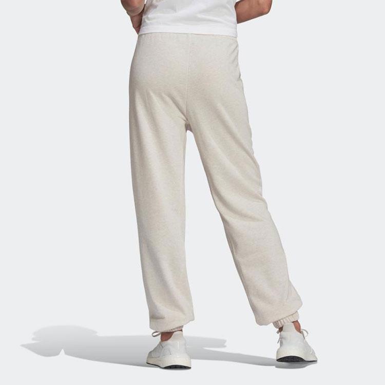 Adidas Solid Color Loose Straight Leg Casual Pants Women Bottoms White HE2870