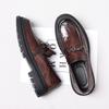 Casual Men'S Leather Shoes, Leather Platform Loafers, Non-Slip And Breathable Men'S Shoes, Foot Cover, Casual Shoes For Men