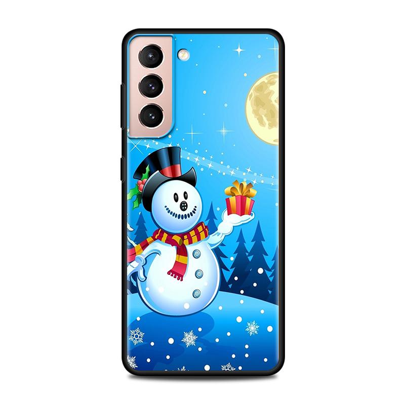 Phone Case For Samsung S22 5G S21 Ultra S20 FE S10 Plus Lite Christmas Santa Snowman Soft Silicone Cover For Galaxy S9 S8 S7 A91