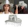 Reflective Raindrop Cowboy Hats Disco Bride Hat Panama Hat for Bachelorette Party Cowboy Hats for Club Stage Live Shows