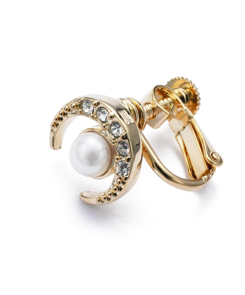 On Moon Motif Earrings LAME1050 DW [Lanvin Blue]