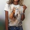 Funny Animal Graphic Women's T Shirts Causal Short Sleeve Top Women Kawaii Fashion Oversized Female Clothing Ladies Summer Tees
