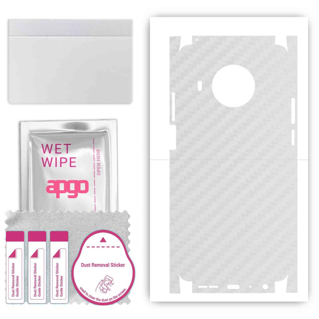 apgo Protective Skin Sticker for the Back+sides Compatible with Nokia X100, Full Wrap Film, Foil, Vinyl - Pattern Transparent Carbon