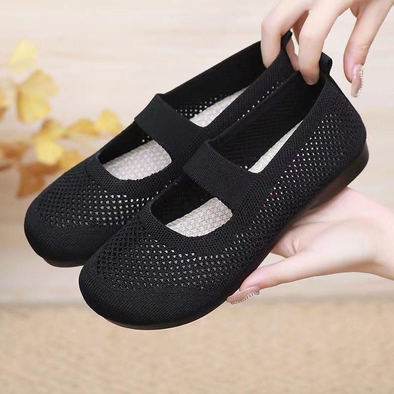 Shoes Women's Spring New Women's Flat Shoes, Casual Socks, Mesh Shoes, Soft Sole Sports Women's Shoes