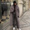 Extra Long Lamb Fur Coat Women Winter Ladies Style Oversized Chunky Faux Fur Jacket Overcoat